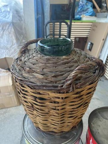 DAMAJUANA BOCA ANCHA C/ CESTA 40CM