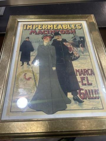 CARTEL ENMARCADO RETRO