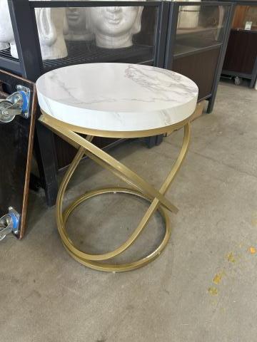 MESA AUX SIMIL MARMOL Ø50 h=65CM